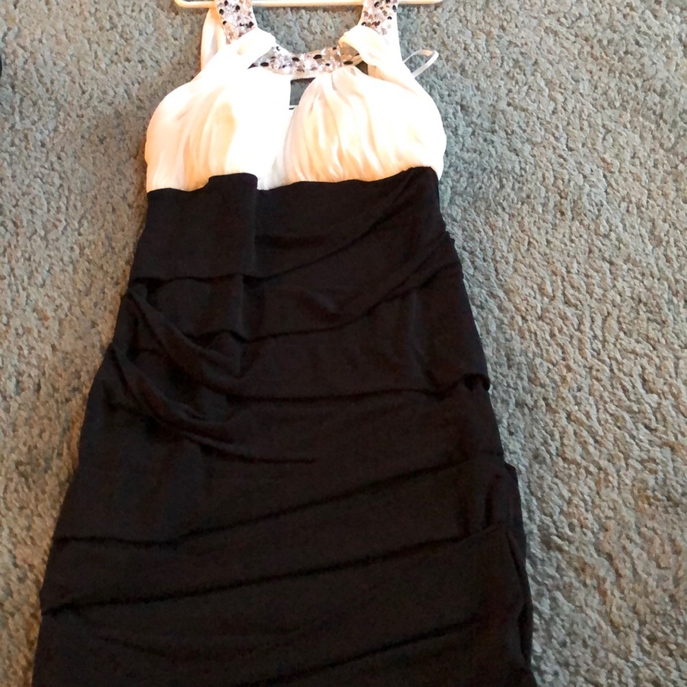 Black and White Homecoming Dress